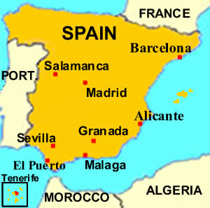 malaga spain map